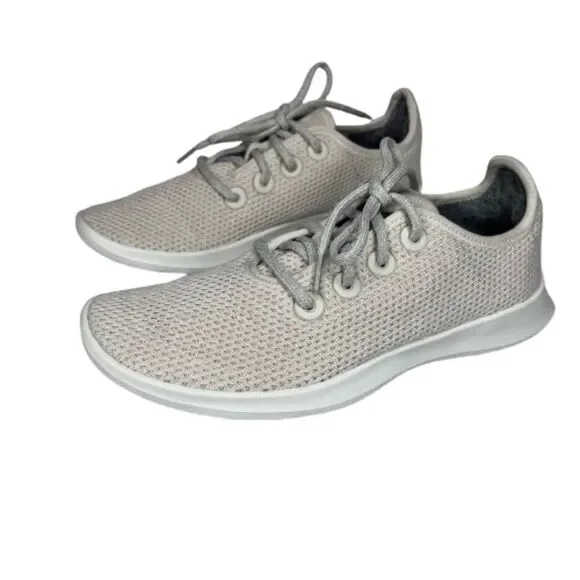Allbirds Tree Runners Women's Light Gray Knit Lightweight Sneakers Size 7