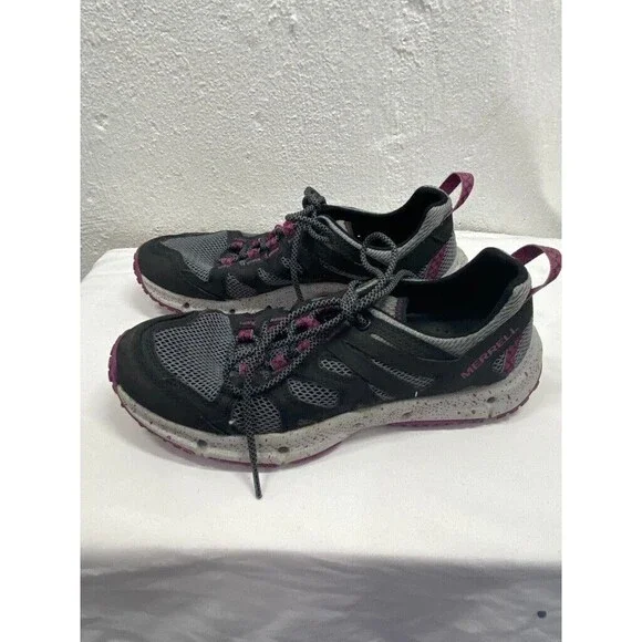 MERRELL WOMENS 7.5 GRAY RUNNING HIKING SNEAKERS