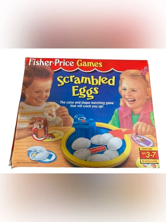 Fisher Price Scrambled Eggs Game Complete Vintage 1994 Preschool Matching Colors