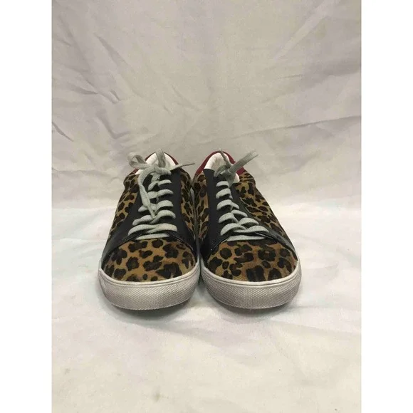 Womens Leopard Print Low Top Sneakers Comfort‎ Fashion Shoes Size 8