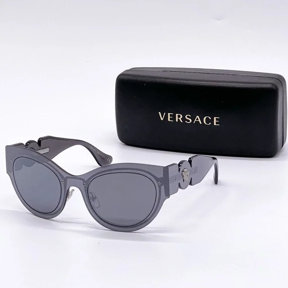 NEW VERSACE VE2234 1001/6G GREY CAT EYE SUNGLASSES VERSACE MOD 2234