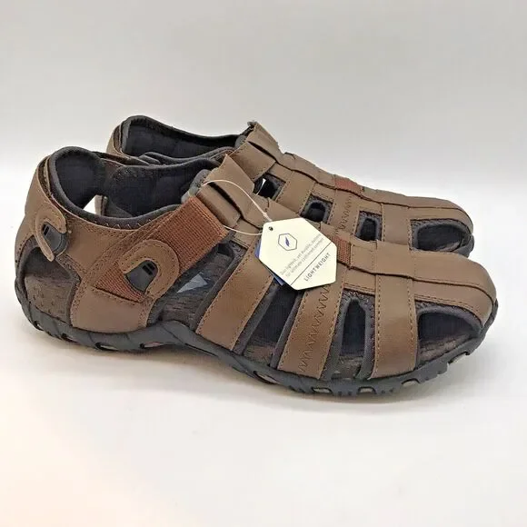 Nunn Bush Rio Bravo Fisherman Shoes Men’s 9M Brown Hook & Loop 84799-240 Sandals