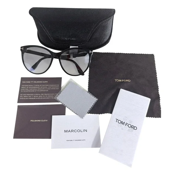 Tom Ford Sunglasses Cat Eye Maxim Womens Black  FT0787-01B-59 Made in Italy