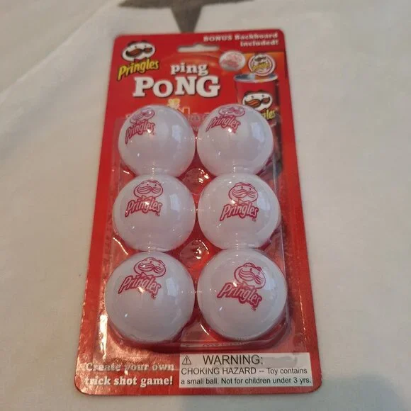PRINGLES POTATO CHIPS PING PONG PARTY GAME WITH BALLS‎ & BACKBOARD