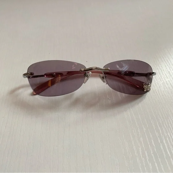 Stylish Purple Sunglasses with Butterfly Detail Muted Purple Sunnies