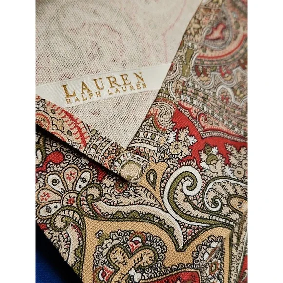 Ralph Lauren Napkins 12 Pc Set Cotton Paisley DALMENCY HALL 20x20 NEW