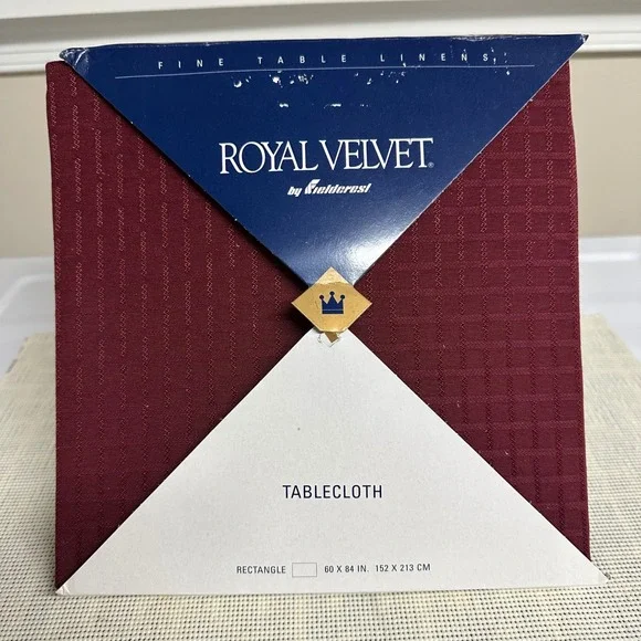 Royal Velvet by Fieldcrest Table Cloth Maroon 60 x 84 inch