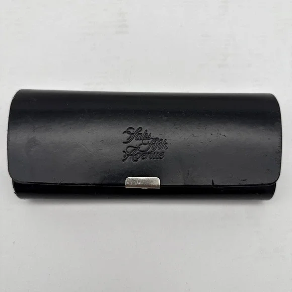 VINTAGE SAKS FIFTH AVENUE BLACK Eye Glass Case  6 