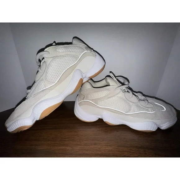 Adidas Mens Yeezy 500 Lace Up Sneakers Shoes Casual - Off White - Size 11.5‎ M