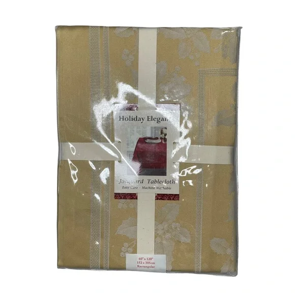 Holiday elegance table cloth 60” X 120”