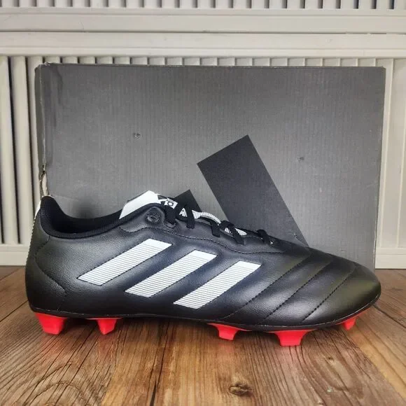 Adidas Goletto VIII FG Mens Sz 12 Black White Athletic Soccer Cleats Boot GX7793