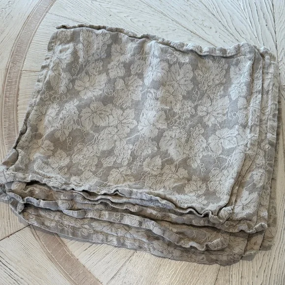VINTAGE Cotton Elegant George's Moutet Floral Beige Napkins set of 8