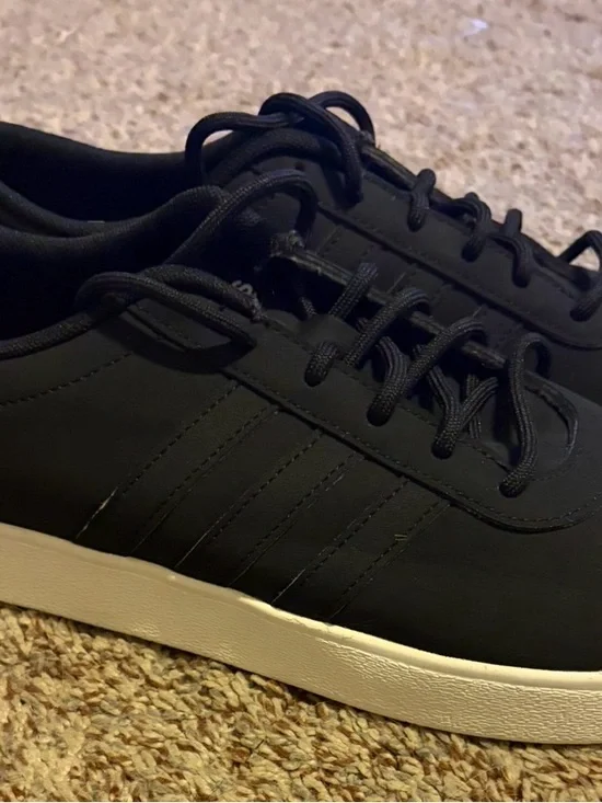 adidas Men's Black Sneakers with White Sole