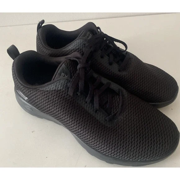Skechers Sneakers Womens Size 9.5 Go Walk Joy Goga Max Gen 5 Black Mesh Low Top