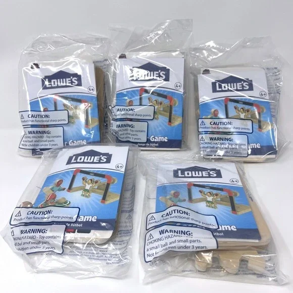 Lot Of‎ 5 Lowe's Tabletop Soccer Game-DIY Kids Workshop (Build & Grow) Wooden