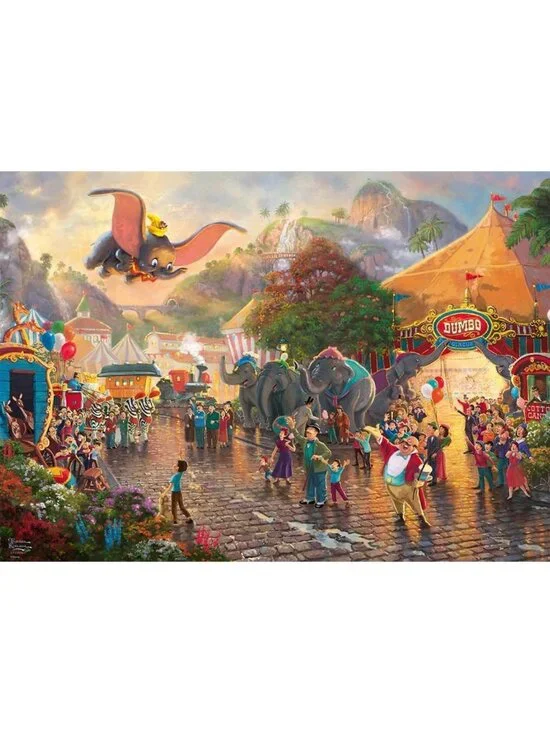 1000-Piece Dumbo Jigsaw Puzzle by Thomas Kinkade - Disney Art Collectible
