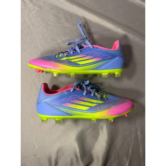 Adidas F50 Elite FG Soccer Cleats Lucid Blue Pink Yellow IE1290 Mens 10.5