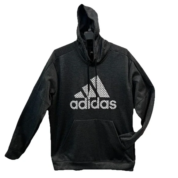 Adidas Team Issue Badge of Sport Womens Hoodie Sweatshirt Gray Pullover XL‎