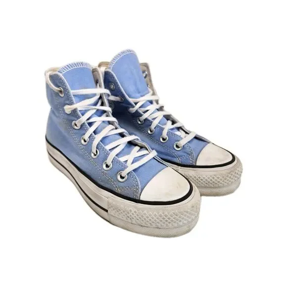 Converse‎ All Star Shoes Women's 5.5 Light Blue Lift Platform Chuck Taylor