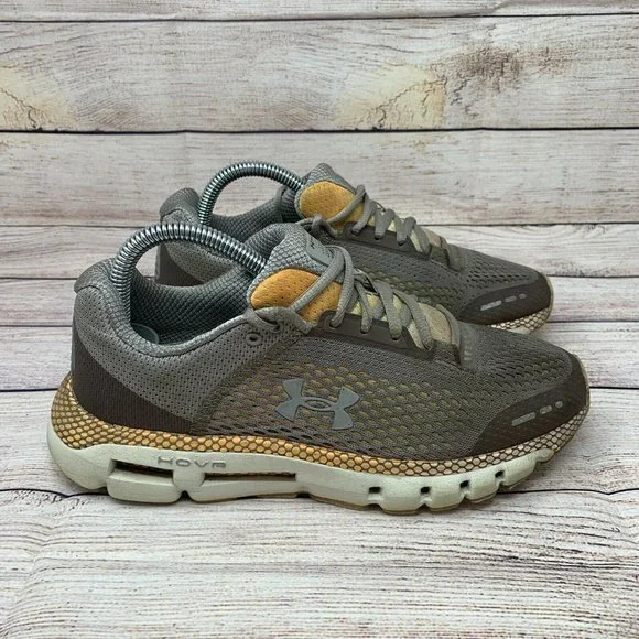 Under Armour Infinite Hovr Womens Size 8 Shoes Gray Orange Running