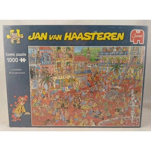 Jan Van Haasteren 1000 Piece Jigsaw Puzzle-La Tomatina-20043-NEW/SEALED!