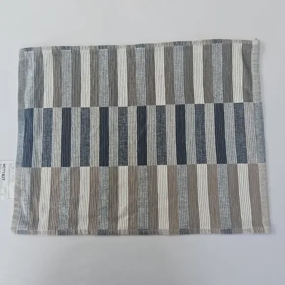 IKEA Mittbit Striped Geometric Natural Cotton 18 x‎ 14 PLACEMAT