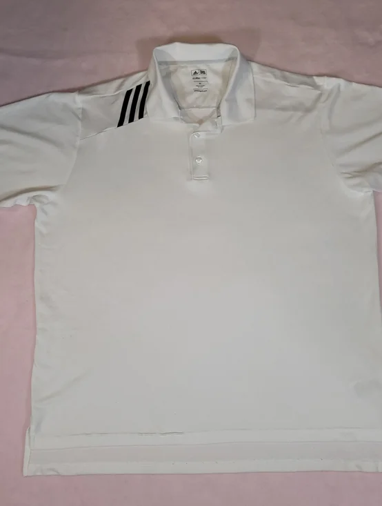 0901. EUC ~ Adidas ~ Climacool ~ Golf Shirt ~ Traditional White ~ XL