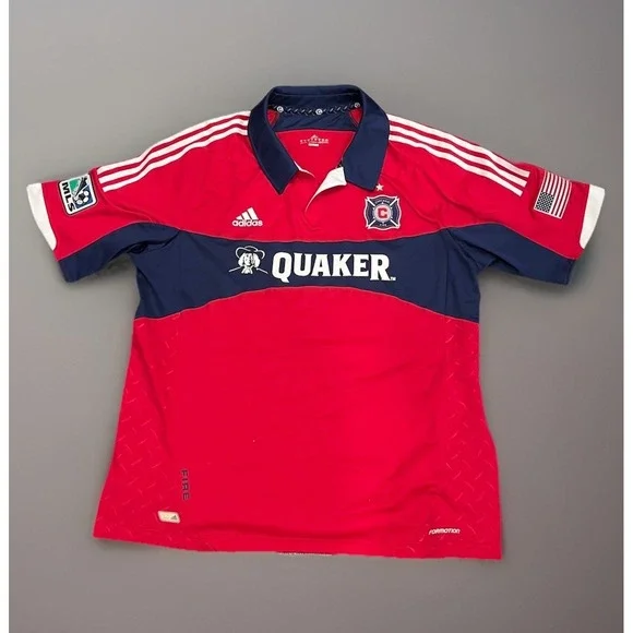 VTG 2010/11 ADIDAS CLIMACOOL‎ CHICAGO FIRE SOCCER MLS GAME JERSEY MEN'S SIZE 2XL