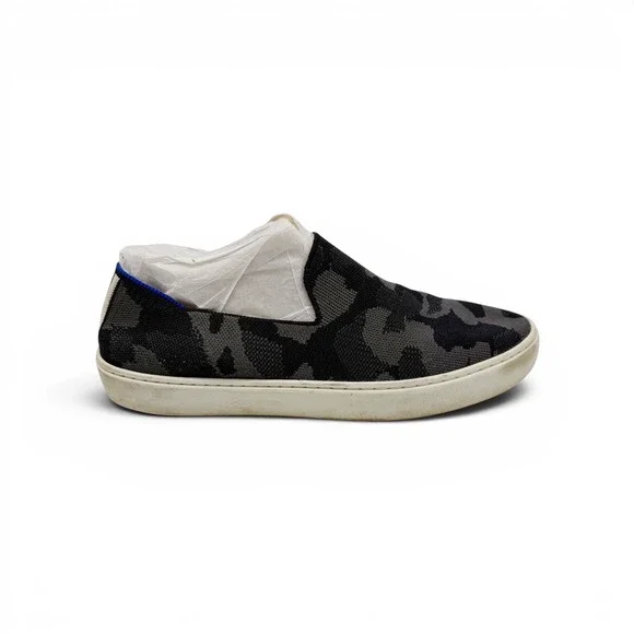 Rothy's The Sneaker Women 9.5 Grey Camo Slip‎ On Knit Sustainable Comfort Shoes