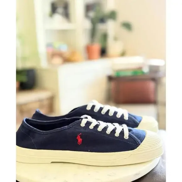 Polo Ralph Lauren Canvas Sneakers Women's Size 9 Navy