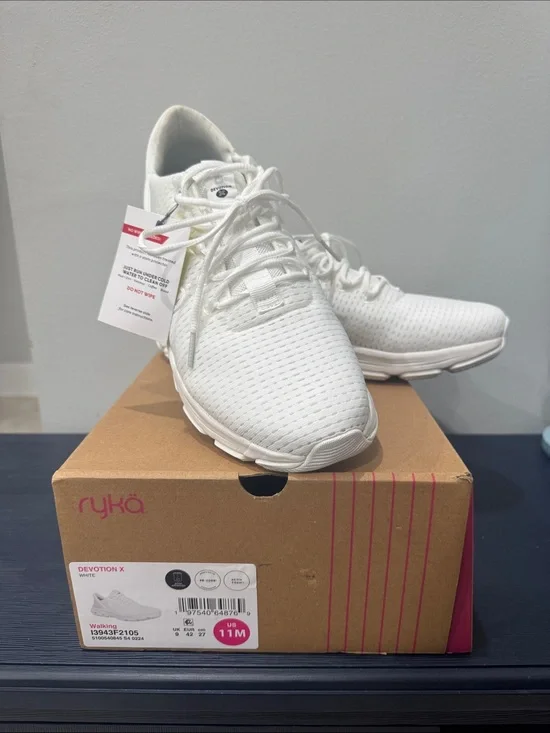 Ryka Devotion X All-White Women's Walking Sneakers
