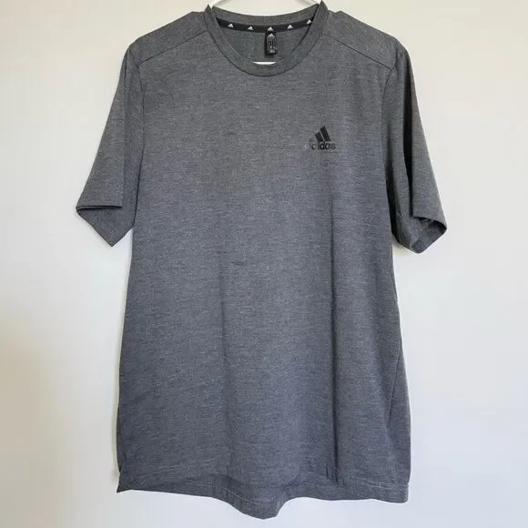 Adidas Grey Short Sleeve Workout Casual T-shirt Size Large