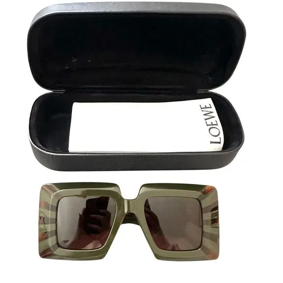 LOEWE Anagram‎ Square Sunglasses w Case NEW NWOT