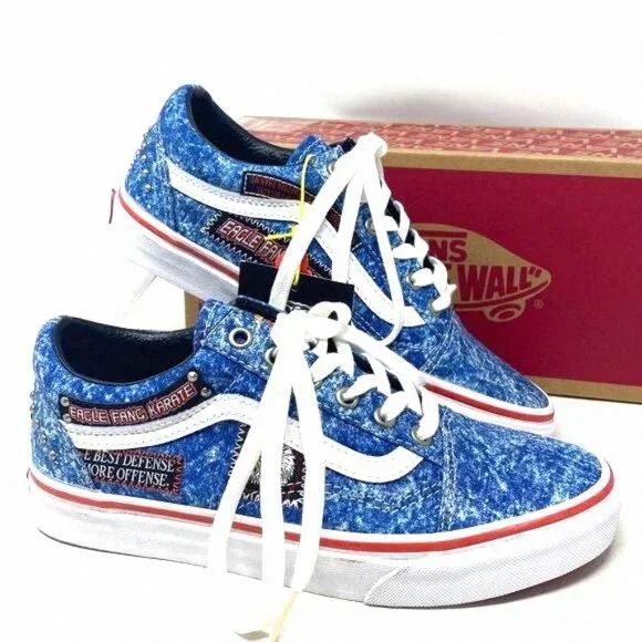 VANS Old Skool Shoe Cobra Kai Multi Canvas Sneakers VN0A3WKT6GL Size Women's Low