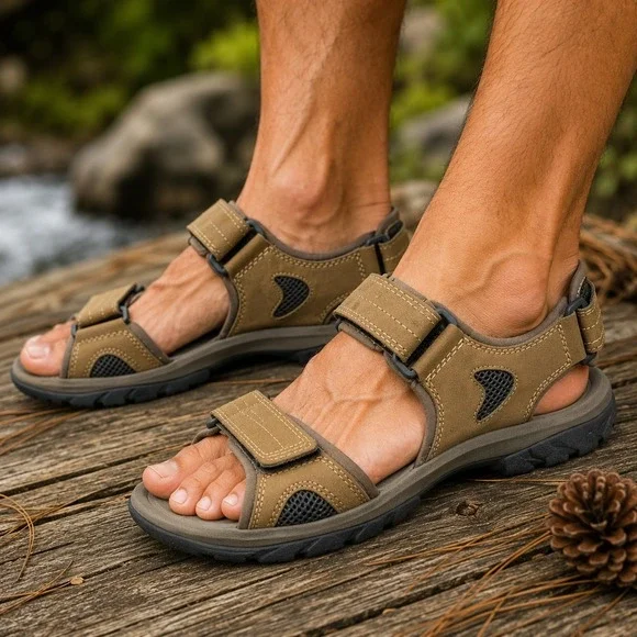 Dockers Men's 11M Dark Tan Newpage Sport Sandals Comfort Outdoor Casual Gorpcore