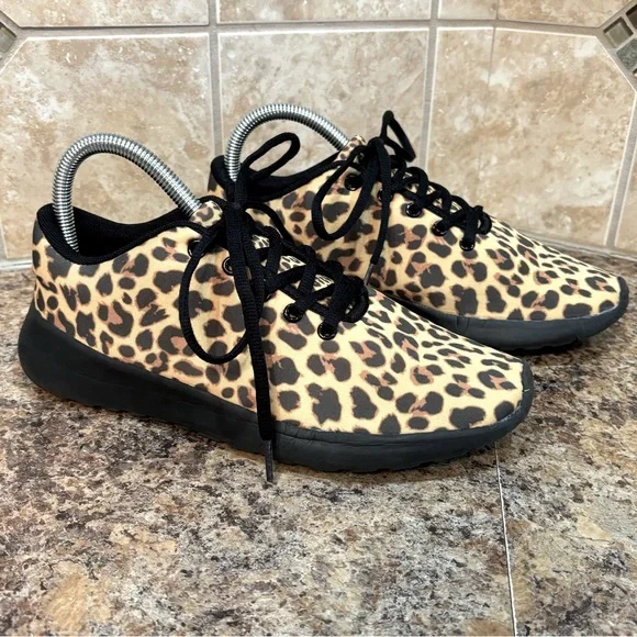 No Brand Leopard Fashion Sneakers Size 8