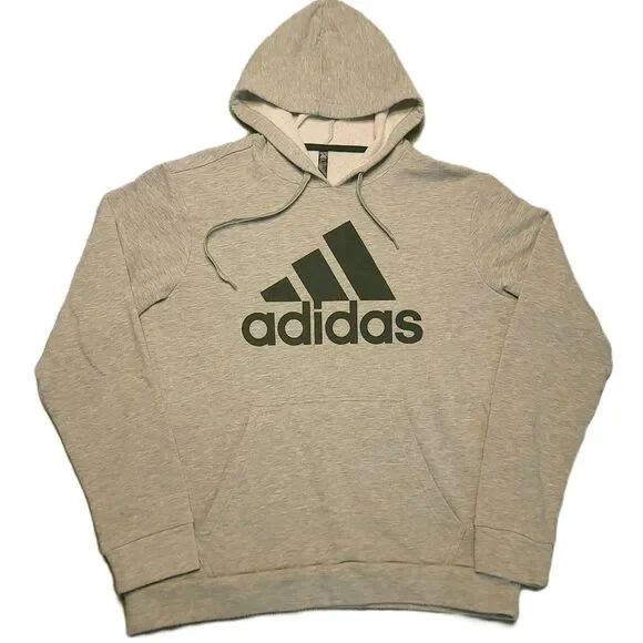 Adidas Golf Mens L   Hoodie Gray Pullover Sweater Hooded Pocket Sweatshirt