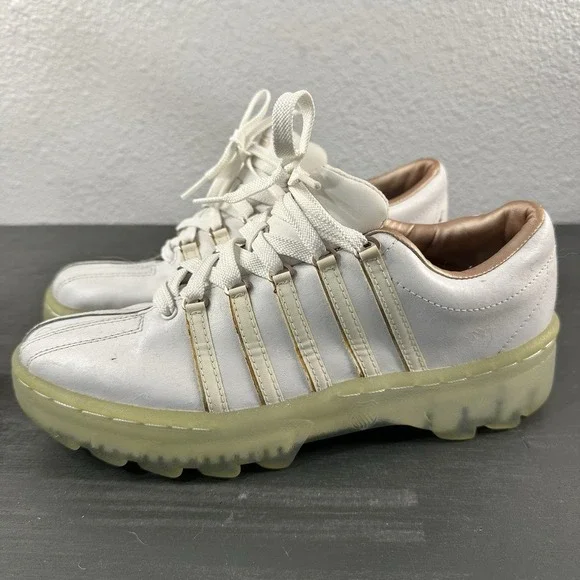 K-Swiss VGT Women's White Tennie Shoe‎ 96566-188-M Sz 9 Chunky Sole