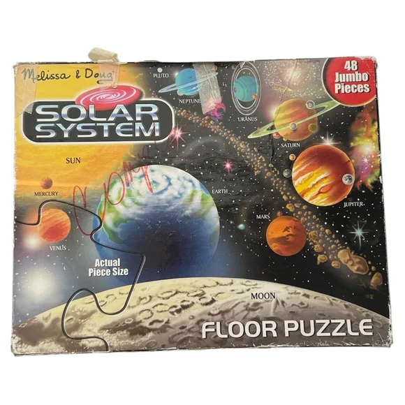 MELISSA & DOUG SOLAR SUSTEM JUMBO JIGSAW PUZZLE AGES 3+ (2 x 3 Feet) 48 PIECE