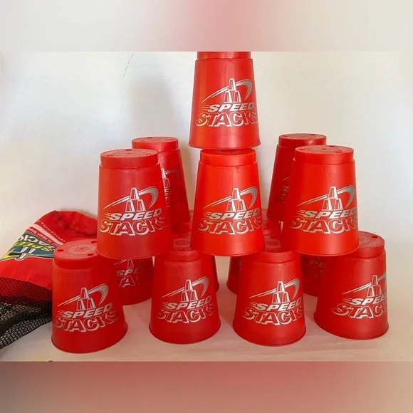 Speed Stacks WSSA Official Cups Red With Mesh Carrying Cases 14‎ Cups
