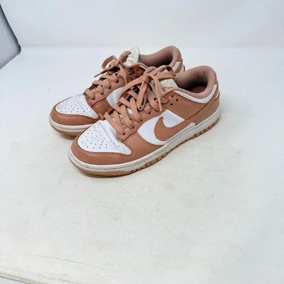 Nike Dunk Low Rose Whisper White Size 6.5 Streetwear Sporty Retro Sneakers