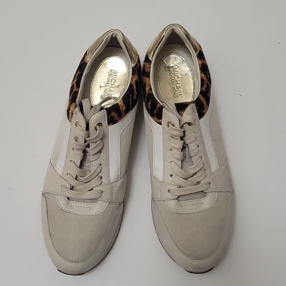 Michael Kors Billie Women's Leopard‎ Print Sneakers 8 EUC