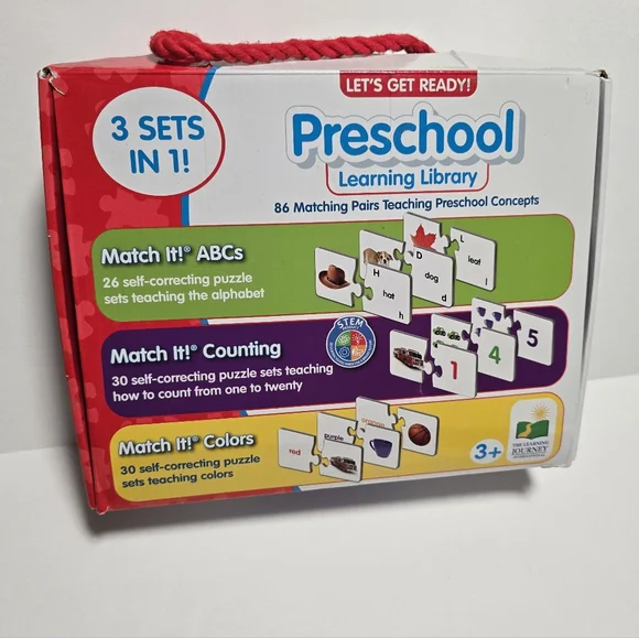 Preschool Learning Library Puzzle Set - Multicolor