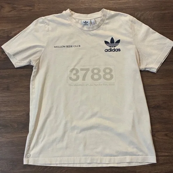 Adidas Men's Mellow Ride Club T-Shirt in Wonder White sz M trefoil MRC rarw