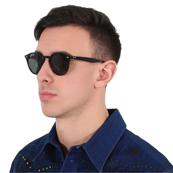 Ray-Ban Classic RB2180 Phantos Sunglasses Gray Green and Black OS