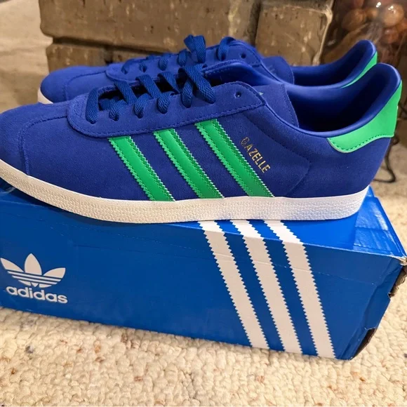 Adidas Gazelle Blue and Green Originals Men’s‎ Size 10 NEW