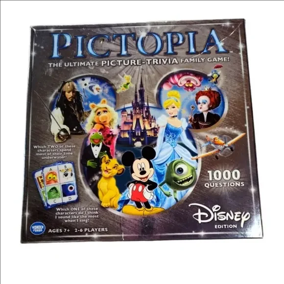 Pictopia Disney Edition Picture Trivia Family Game