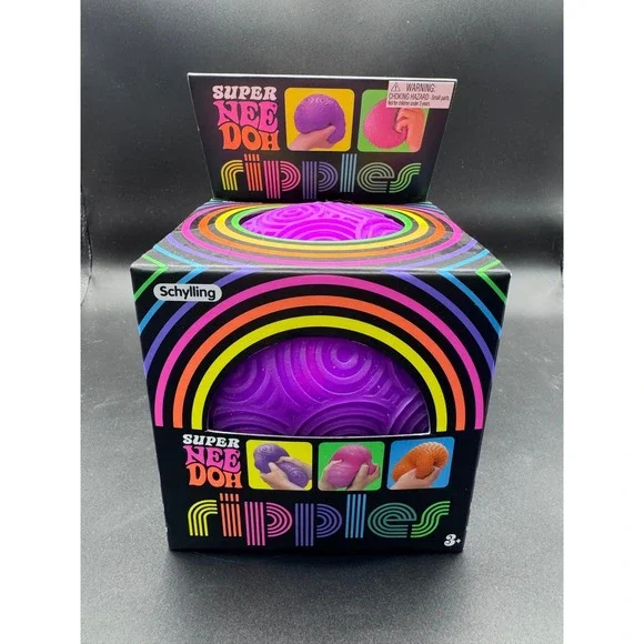 Schylling Super NeeDoh Ripples Purple Squishy Stress Ball Sensory Toy 26045YP