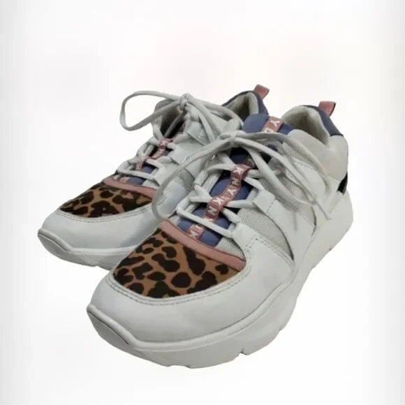 Dkny Women’s Wes Lace-Up Sneakers Animal Print Size 9M