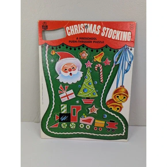 RAND MCNALLY Christmas Stocking‎ Puzzle 1973